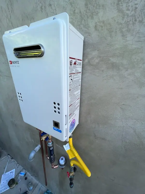 Tankless water heater installation for Parkside homes